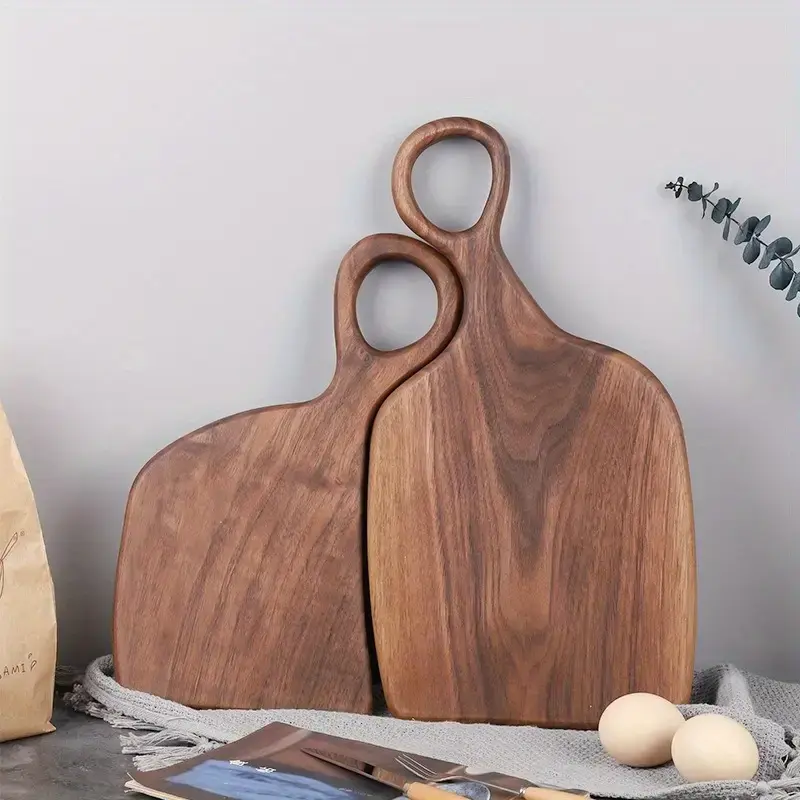Heavy-Duty Acacia Wood Cutting Board Set - Extra-Thick Reversible Kitchen Boards with Non-Slip Handles | Perfect for Meat, Bread & Cheese | Premium Wooden Chopping Blocks Knives Cooking