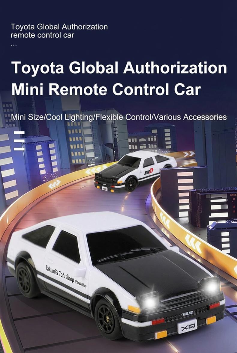 PlayGenie 1/64 RC Drift Car JDM Toyota AE86, GT86 & Supra MK4 Officially Licensed, Mini Drift Car with Detachable Body, LED Lights, Dual-Speed Mode, USB Rechargeable – Perfect Gift for Kids & Collectors