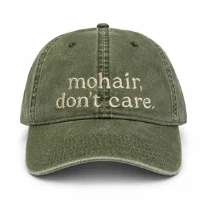 Mohair, Don’t Care - Olive Hat – Taupe Embroidery | TIMI