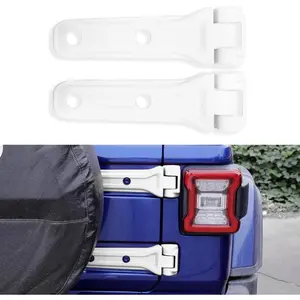for Jeep JL Rear Door Tailgate Hinge Cover Decor Trim Protction Cover for 2018-2025+ Jeep Wrangler JL JLU Gladiator JT 4xe Exterior Accessories White 4pcs