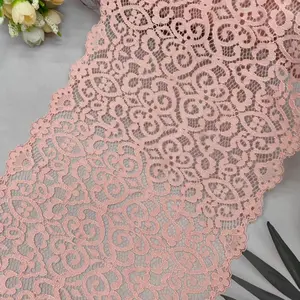 Soft Elastic Elegant Lace Detail Trim, 90cm Light, Breathable Fabric for Clothing, Dresses, Lingerie, Wedding Gowns, Home Decor