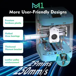 Geeetech M1 3D Printer for Kids and Beginners, Mini 3D Printers with Auto Leveling,High Speed and Fully Open Source