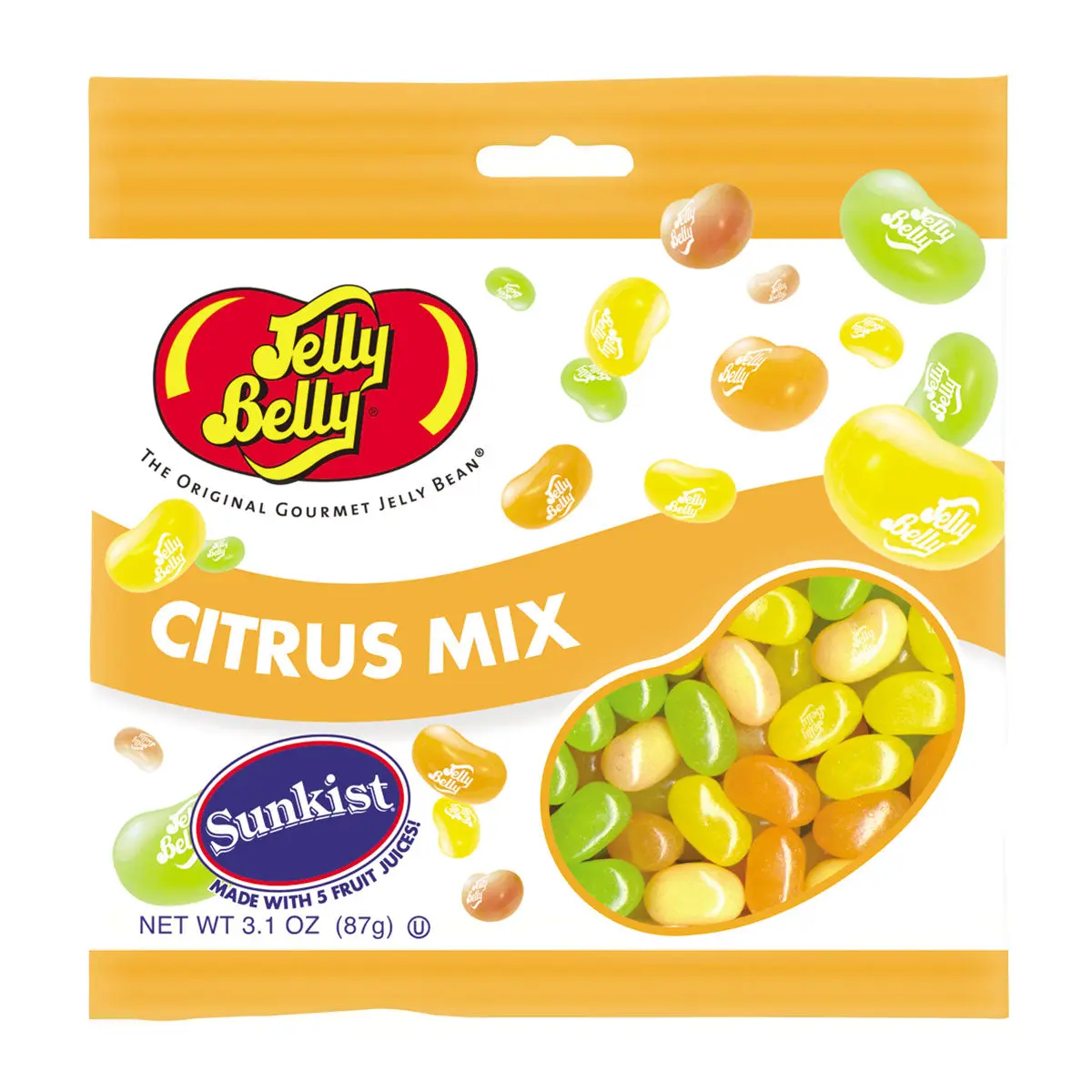 Sunkist® Citrus Mix Jelly Beans 3.1 oz Grab & Go® Bag Sunkist® Citrus Mix Jelly Beans 3.1 oz Grab & Go® Bag