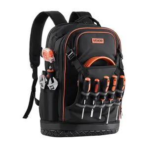 Tool Backpack 65 Pockets Tear-resistant Jobsite Backpack for Electrician
