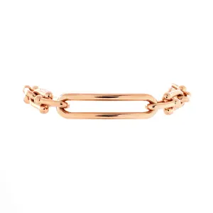 Pre-owned Tiffany & Co. Hardwear Elongated Link Bracelet 18K Rose Gold by Rebag