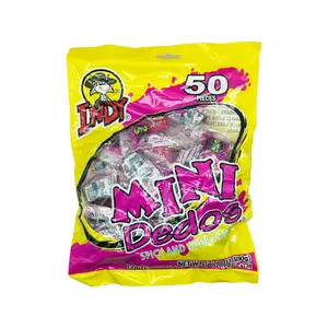 Mini Dedos - 50 Pieces Spicy Tamarind Candy, Mexican Flavored Snack, Individually Wrapped, Sour, Tangy, Savory Dulces Mexicanos
