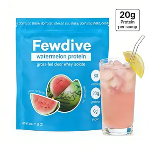 FEWDIVE Clear Whey Isolate Protein Powder - Grass Fed Protein - 20g Protein, 0 Sugar, 80 Calories – Gluten Free, Lactose Free, Clean Nutrition