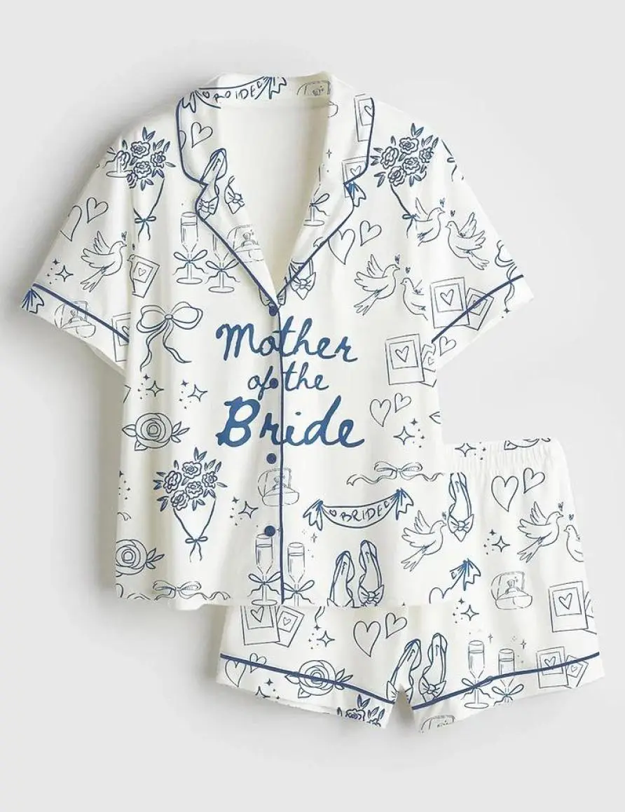 Mother of the Bride Pajamas Set, Going to the Chapel Wedding Party PJS, Silk Sleepwear, Bridal Party Getting Ready Outfit, Wedding Day Gift, All-Day Comfort, Zero Compromise, Classic Styles, Never Go Out of Fashion