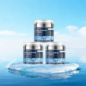 3PCS Collagen Men's Anti-Aging Wrinkle Cream, Men's Face Moisturizer Cream 50g, Skin Firming and Tightening Lotion, Firming Hyaluronic Acid Moisturizer