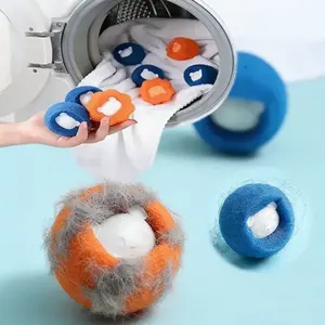 Reusable Pet Hair Removal Laundry Ball Set - Washable Washing Machine Lint Catcher, Eco-Friendly Clothes Cleaner