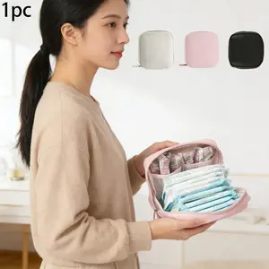 Portable Sanitary Napkin Storage Bag, Multi-Functional Travel Organizer, Large Capacity, Simple Style, Period Essentials, Perfect Gift