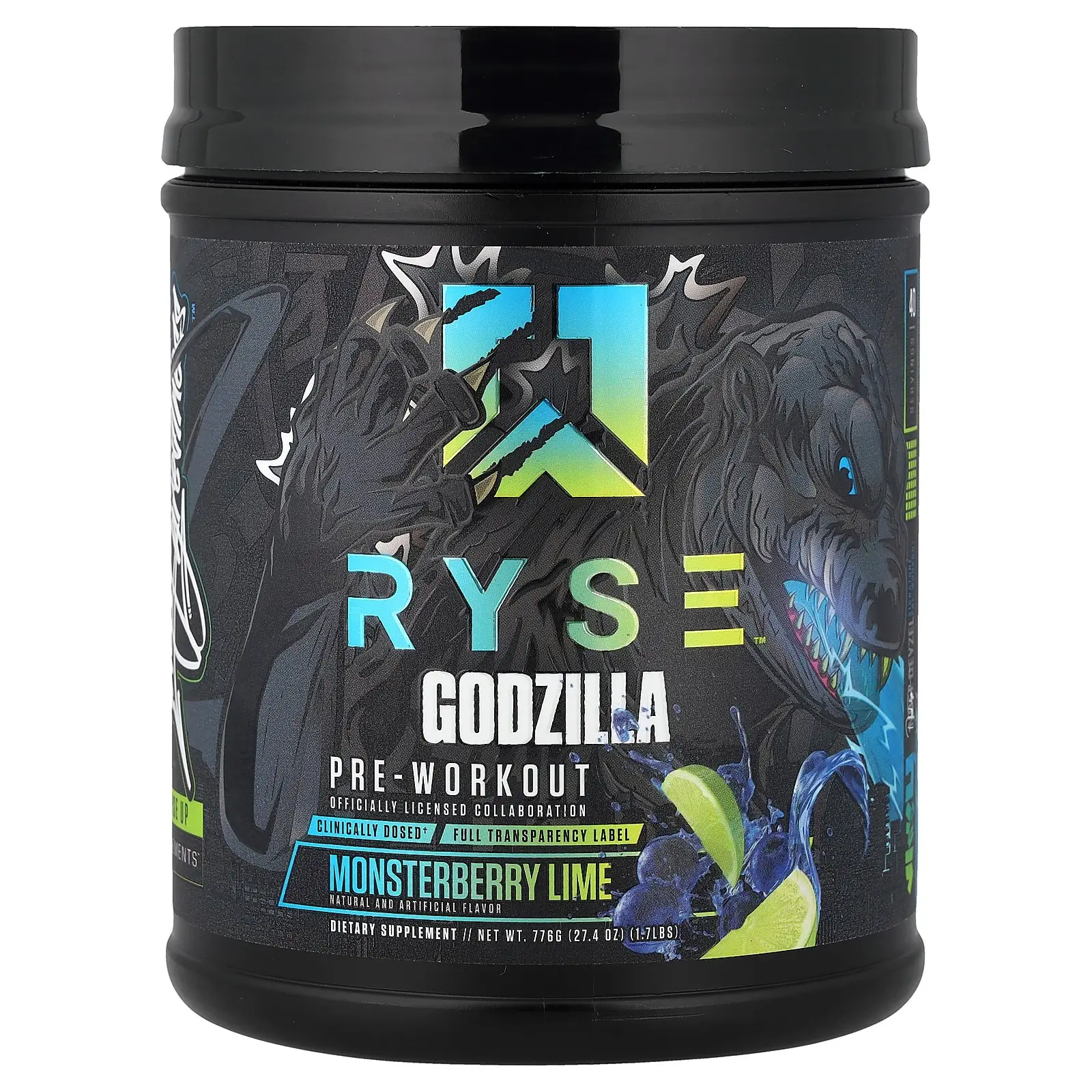 RYSE Godzilla, Pre-Workout, Monsterberry Lime, 1.74 lb (792 g)