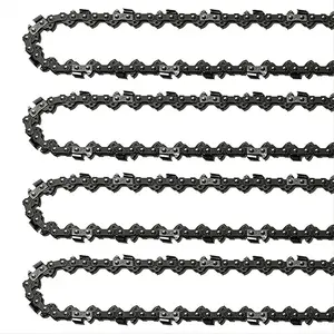 4Pcs 18Inch Chainsaw Chain 62 Drive Links 0.05In Gauge, 3/8In Pitch, 18In Replacement Chain Low-Kickback Chainsaw Chain