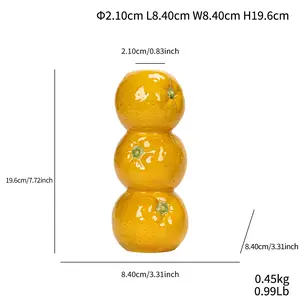 Minimalist fruit flower vase, creative home decor, desktop home ornament