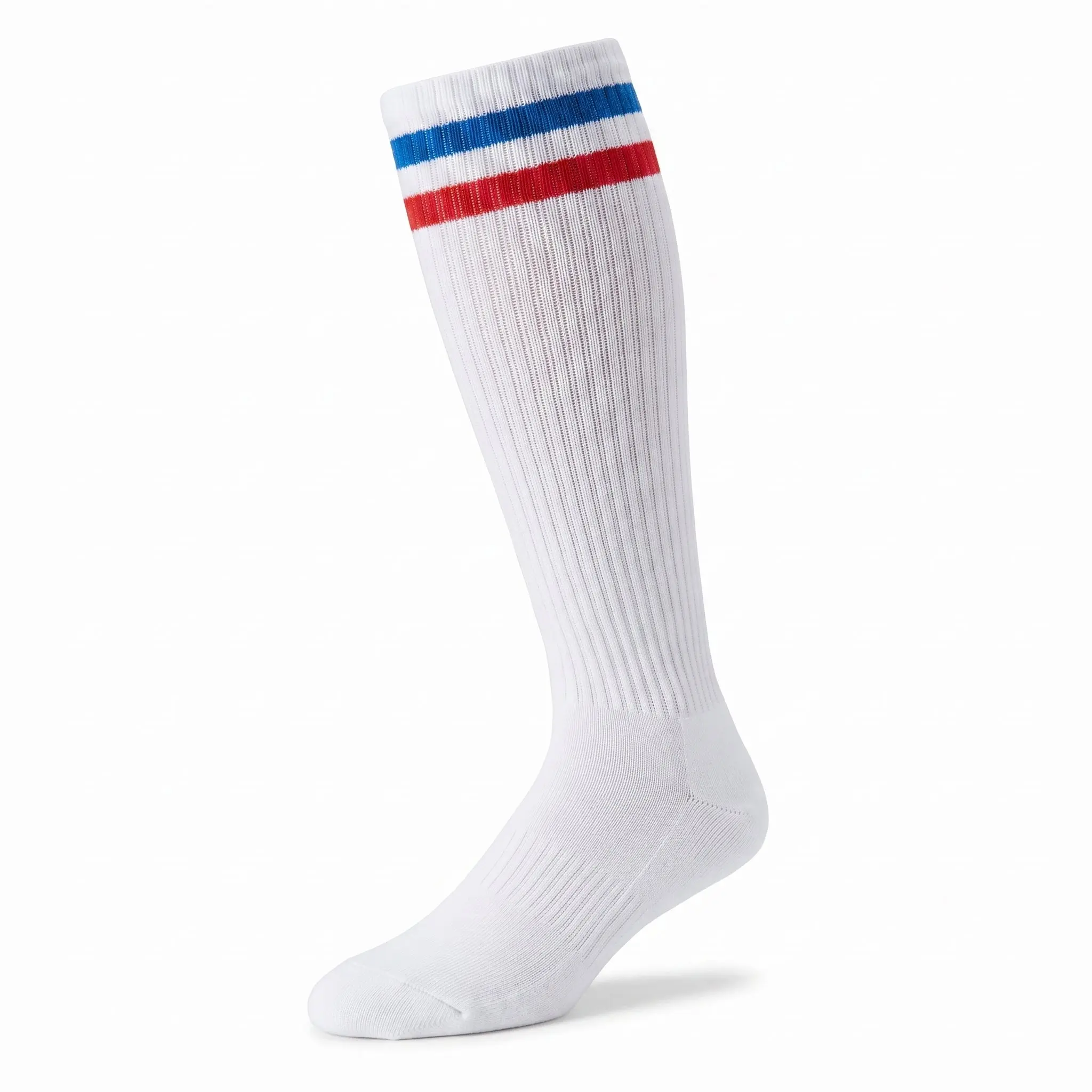 Knee-High Red, White & Blue Team Spirit Socks
