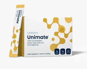 Unicity Unimate Lemon Ginger 30 Stick Packs NEW/SEALED Exp 05/2027
