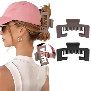 Hat-Friendly Claw Clips for Baseball Caps - 2 Pcs Trucker Hat Hair Clips for Women, Claw Clips for Thick Hair Hat Hairstyles, Gifts Hair Decor, Hair Accessories, Hair Claws, Hair Clip Set, Claw Clip Pack
