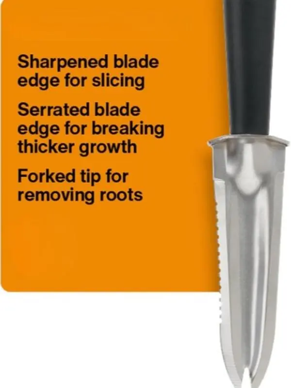 Steel Garden Knife, Multi-Purpose Weed Puller Gardening Tool for Planting, Weeding, Digging, and Cultivating with Hanging Hole