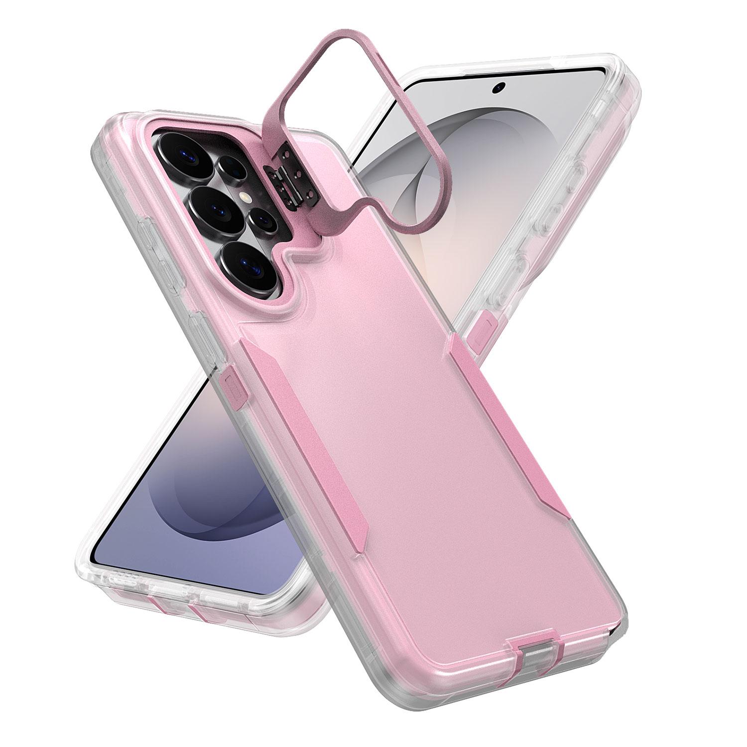 3-Layers Heavy Duty Defender Case for Samsung Galaxy S26 Ultra Plus S25 S24 S23 Ultra Plus, Built-in Camera Lens Kickstand, Shockproof Dropproof Bumper Case, Full Body Rubber Protective Phone Cover