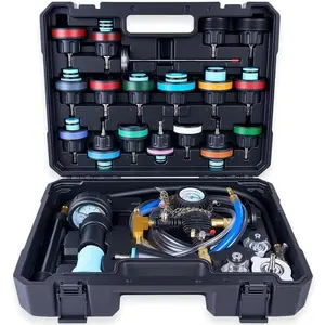 30PCS Radiator Pressure Tester Kit, Coolant Pressure Tester and Vacuum Refill Kit for Automotive Cooling System Tank Leakage Detection