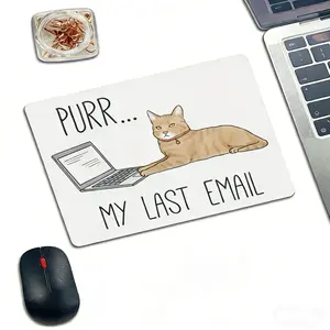 Cute Cat Design Mouse Pad, Square Shape Computer Accessory, Durable & Stylish Desk Mat, Perfect Gift Idea for Office & Home Use