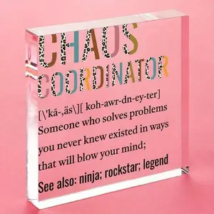 Thank You Gifts for Women Unique Appreciation Gifts for Women, Office Teacher, Coworker, Boss Lady, Mom - Birthday Gifts Office Chaos Coordinator Gifts Decorative Desk Sign Decoration Items