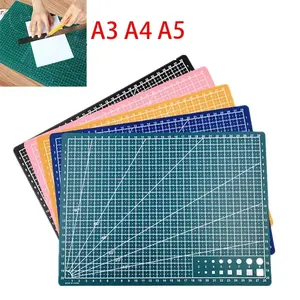 PVC Cutting Mat, A3/A4/A5 Sizes, Office Cutting Supply for Sewing, Manual DIY, Leather Engraving & Workbench Patchwork Underlay