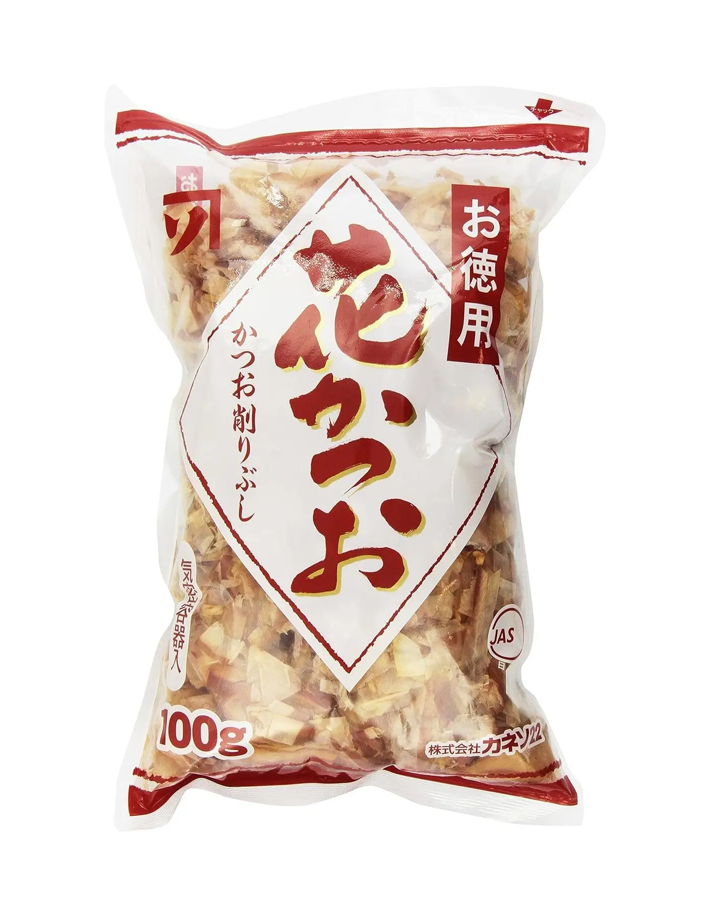 Kaneso Traditional Tokuyou Hanakatsuo Savory Dried Bonito Flakes - 3.52 oz (100g) Ambient Compact Resealable Bag, Authentic Japanese Katsuobushi, Adds Umami Depth to Dashi, Rice Toppings