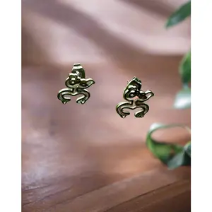 Coqui Taino Stainless Steel Earrings - Elegant Design with Unique Patterns