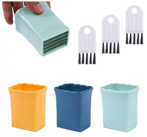 3PCS Cup Slicer with 3PCS Gap Cleaning Brushes,Egg and Fruit Cup Slicer,Strawberry Slicer,Cup Chopper for Banana, Quickly Making Fruit Vegetable Salad Creative Kitchen Gadget Set Stainless Steel Stylish