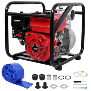 7HP 212CC Gas Engine Water Pump | 3" Inlet/Outlet | 264GPM High Flow | EPA Certified | 3in NPT Connectors | 25FT Flat Hose Included