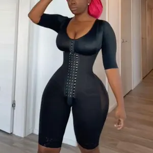Full Body Shaper Long Sleeve Women High Compression Shapewear Tummy Control Cincher Postpartum Underwear Colombianas