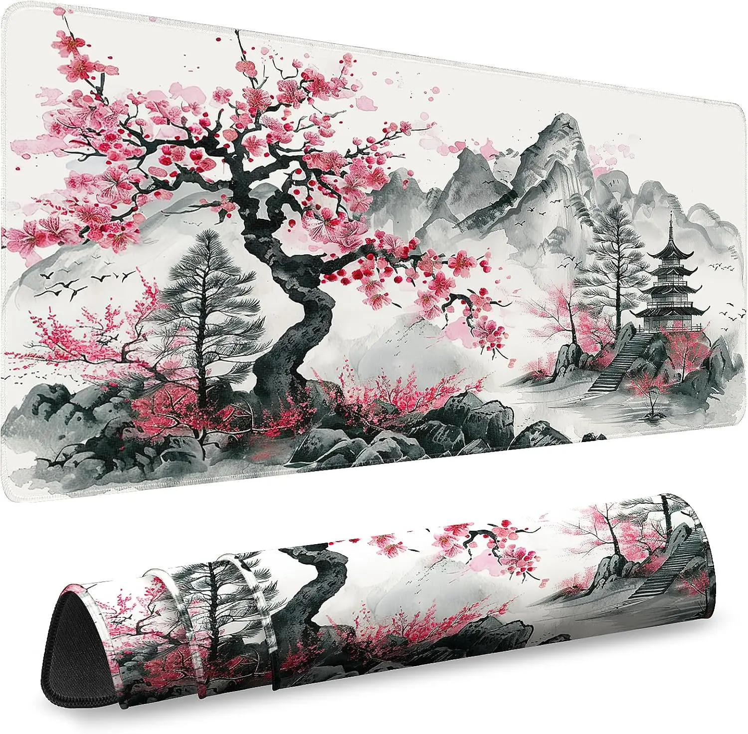 Gaming Mouse Pad, Desk Mat for Keyboard and Mouse, Large Mouse Pad for Desk, Computer Mousepad
