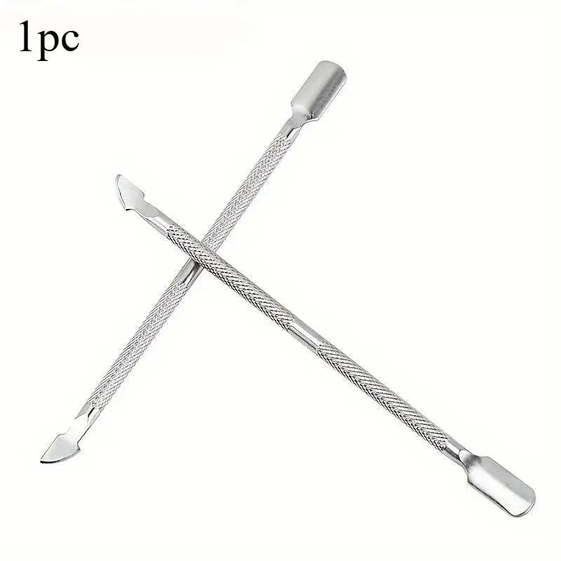 Ergonomic Stainless Steel Cuticle Pusher - Cuticle Remover Tool Professional Manicure Tool for Easy Cuticle Removal - Durable Nail Art Essential for Home & Salon Nail Care Tools - Basic Nail Tools