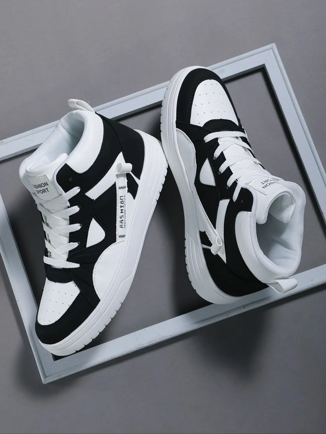Men's High Top Athletic Outdoor Sports Skateboarding Shoes, Comfortable Hiking Trekking Boots, Casual Fashion Sneakers for Men, Sporty Breathable Shoes, Footwear Athletic Trainer, Footwear, Walking Shoes, Casual Walking Trainers