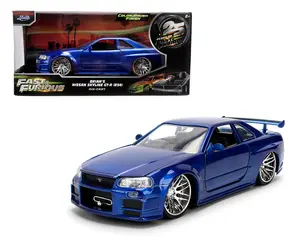 Jada 1:24 Brian’s Nissan Skyline GT-R (R34) Color Brush Blue Fast & Furious 25th Anniversary