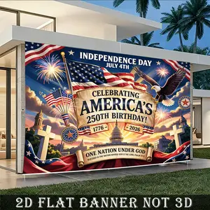 USA 250th Anniversary Backdrop Patriotic Eagle Photography Background, Independence Day Tapestry Wall Hanging, Premium Polyester Party Banner For Outdoor Celebration, Family Gathering, Holiday Event Decoration Supplies
