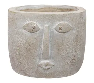 Northlight Small Face Ceramic Outdoor Garden Planter - 8.5"