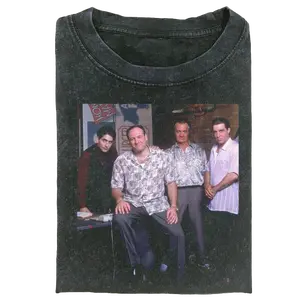 TONY SOPRANO Printed Design Unisex Vintage Crew Neck Regular Fit Cotton Fabric Casual Comfort Breathable Short Sleeve Funny T-shirts Fashion Men&Women's Top for Daily Wear 102802