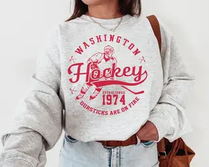 Vintage Washington Capital Crewneck Sweatshirt T-shirt Washington 1974 Capitals Sweater Retro Washington Ice Hockey Capitals T-shirt