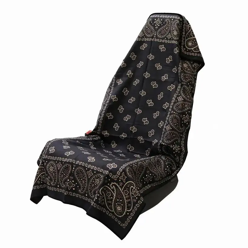 Vintage Silk Universal Fit Car Seat Cover Towel - Easy-Install, Washable Auto Interior Protection Wrap, Multiple Patterns, Ideal Gift for Car Owners (Daily Driving, Road Trips)