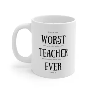 Humorous Teacher Gifts for Appreciation Including Worst and Best Teacher Titles World Class Teacher Valentines and Birthday Presents