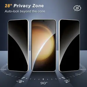JavoYion 2 Pack for Samsung Galaxy S23 Plus Privacy Screen Protector, 2 Pack Camera Protector, 9H Tempered Glass, Fingerprint Compatible, Anti-Spy