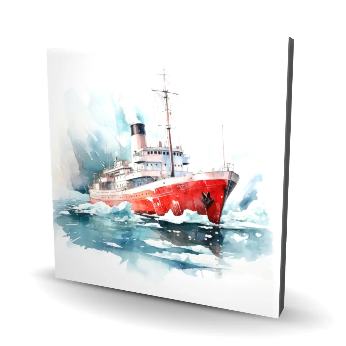 Pictorem C1RC36368WZYC6 36x36 in. Icebreaker Red Artistic Photo Wall Art Print, Colorful Home Aesthetic Artwork Decoration, Home Supplies Room Decor Piece