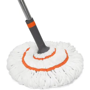 Self-Wringing Twist Floor Mop – 55 in Long Handle Microfiber Mop for Hardwood, Tile, Marble and Wood Laminate Floor Cleaning, Heavy Duty Easy Squeeze Wet Mop