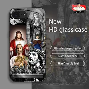 Suitable for [iPhone 16e] Jesus New stylish high quality glass protective case affordable anti-drop anti-fingerprint 995
