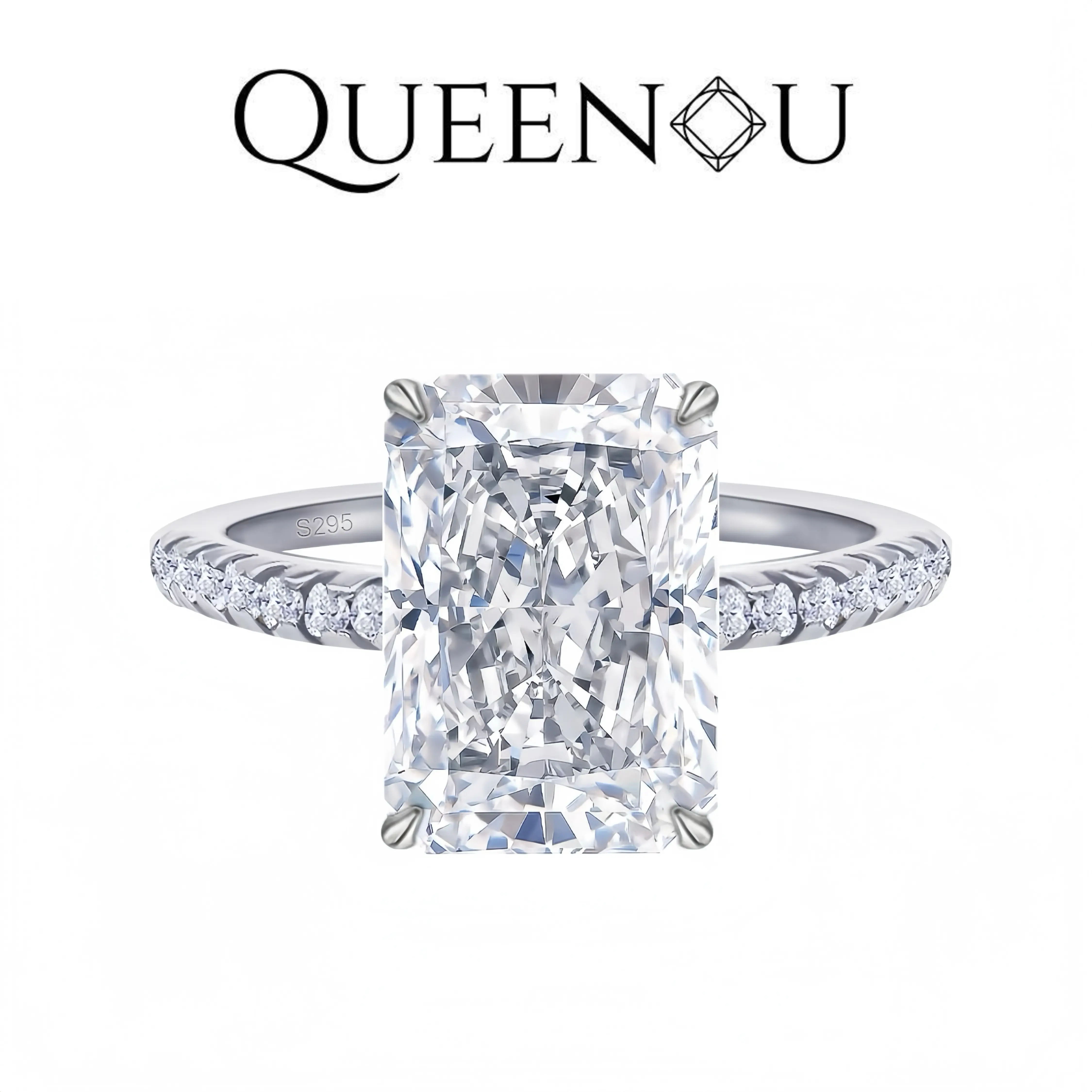 【366F】QuicklyDelivery，NOBonus,New Year Promo 4CT Cubic Zirconia Everyday Ring  - Classic, Fashionable, and Elegant Everyday Ring for Women, Christmas gift
