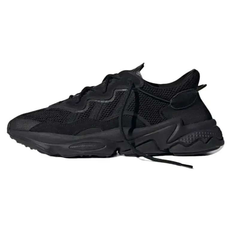 Adidas Men's Ozweego 'Black Carbon' Mixed-Materials 90s-Inspired Running Sneakers - Supportive Shock-Absorbent Sole, Retro Futurism Design, Streetwear Look, All-Day Wearability, Ideal for Running & Outdoor Activities