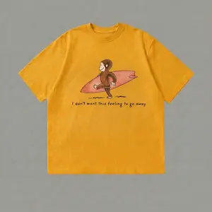 I Don't Want This Feeling To Go Away Summer Surf Graphic T-Shirt Retro 90s Grunge Vintage Funny Quote Summer Vibe Gift Cute Tee Y2K Streetwear