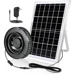 Solar Exhaust Fan with 20W Solar Panel, 12V DC  Ventilation Fan, 3.6W, 430 CFM Airflow, 2500 RPM, for Shed, Chicken Coop, Attic, Roof Vent